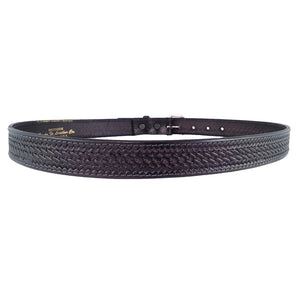 Basket Weave Embossed Leather Belt 525