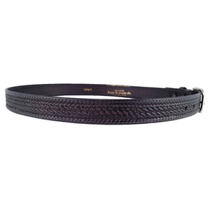 Basket Weave Embossed Leather Belt 525