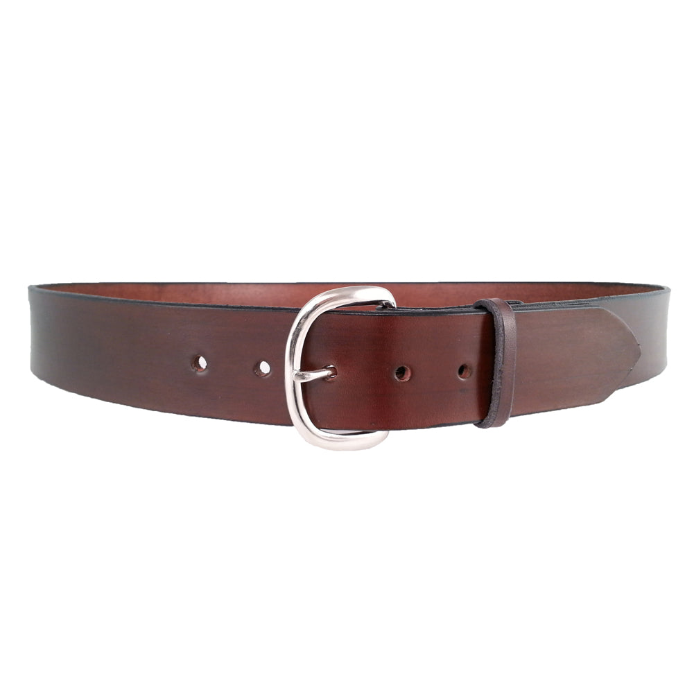 Boston Leather Men's Big & Tall Leather Bridle Belt With Hidden Elastic At Men's Clothing