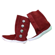 Load image into Gallery viewer, Women's 4 Button Moccasins w/ Hook and Loop Closure