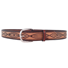 Load image into Gallery viewer, Rope Pattern Embossed Leather Belt 670