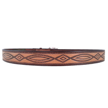 Load image into Gallery viewer, Rope Pattern Embossed Leather Belt 670
