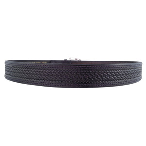Basket Weave Embossed Leather Belt 625