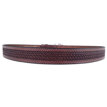Load image into Gallery viewer, Basket Weave Embossed Leather Belt 625
