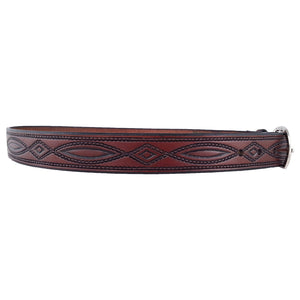 Rope Pattern Embossed Leather Belt 670