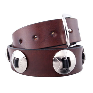 Star Concho Leather Belt 630