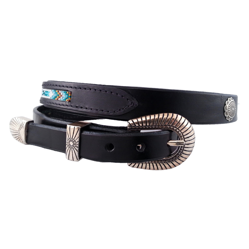 Navajo Style Beaded Tapered Concho Belt 421 - Main Image