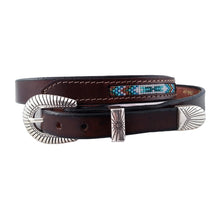 Load image into Gallery viewer, Navajo Style Beaded Tapered Concho Belt 421