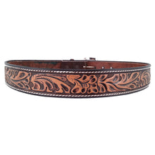 Load image into Gallery viewer, Leaf Pattern Embossed Leather Belt 655