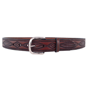 Rope Pattern Embossed Leather Belt 670
