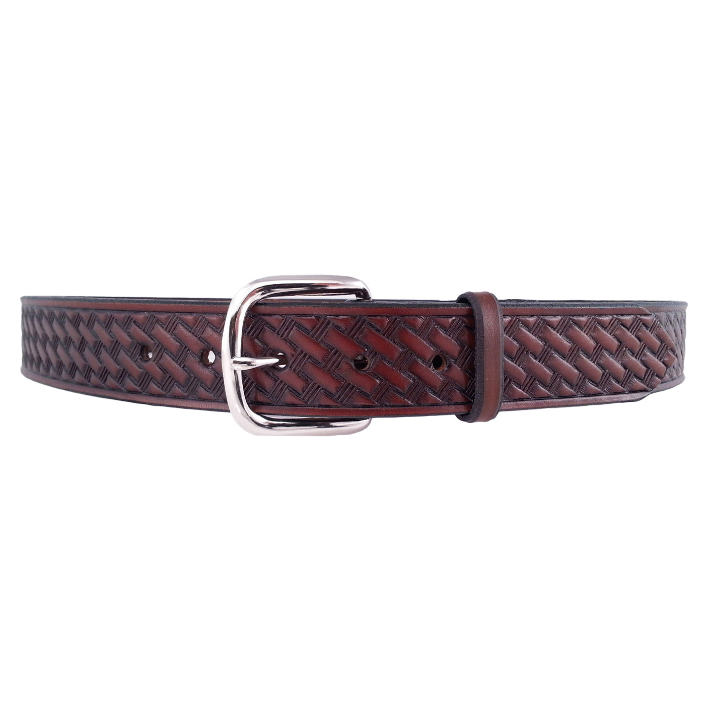 Basket Weave Embossed Leather Belt 627 – NativeLeather