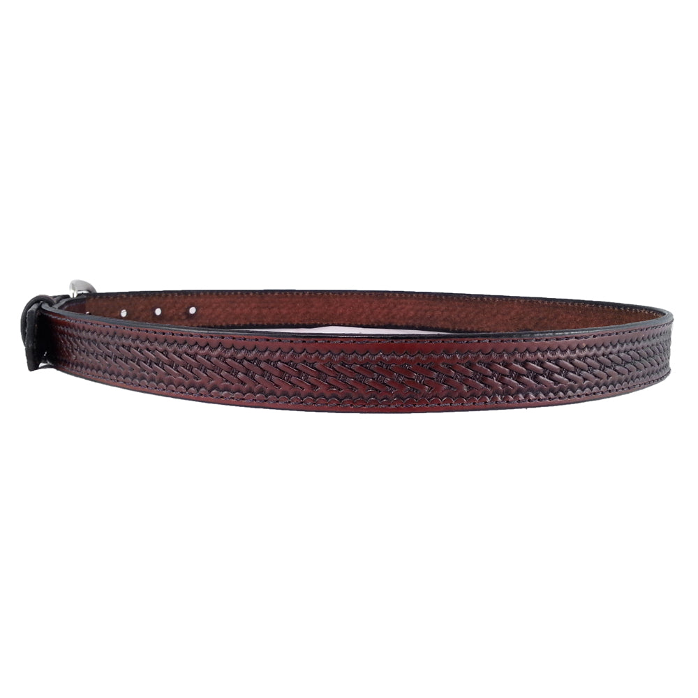 Barbed Wire Leather Belt Handmade Embossed Full Grain Leather Free Shipping  Made in USA 