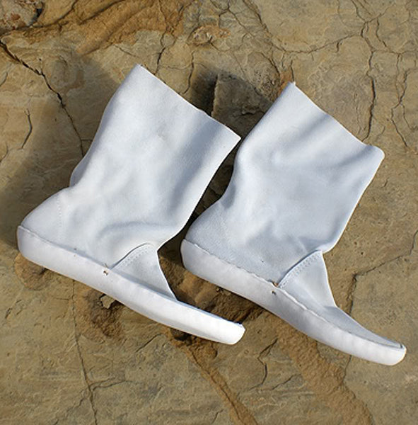 White shop moccasins boots